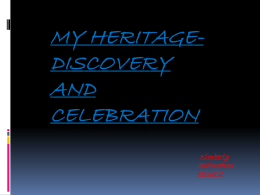 My Heritage-Discovery and Celebration Kimberly