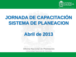 Sistema de Planeación de la Universidad Nacional de Colombia