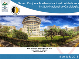 Sesión Conjunta Academia Nacional de Medicina