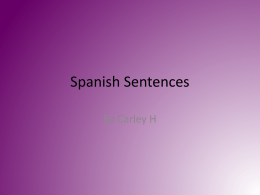 Spanish Sentences