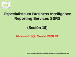 Clase 19 BI MSQL Server 2008 Reporting Services