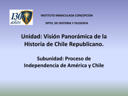 La Independencia de Chile - Instituto Inmaculada Concepción