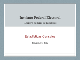 Estadísticas Censales - Instituto Nacional Electoral