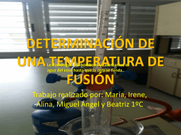 determinación de una temperatura de fusión