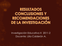 RESULTADOS DE INVESTIGACIÓN - Investiga