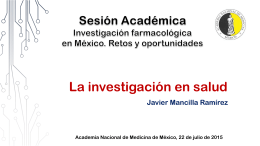 Dr. Javier Mancilla Ramírez - Academia Nacional de Medicina