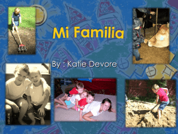 Spanish Project - My Family