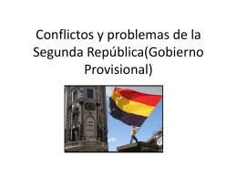 Conflictos y problemas de la Segunda República