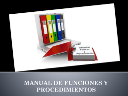 manual de funciones y procedimientos