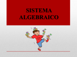 SISTEMA ALGEBRAICO Algebra