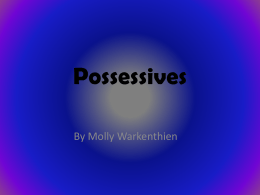Possessives - Hurlbert-CHS
