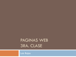 Clase 3 - Curso Libre Páginas Web