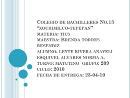 Colegio de bachilleres No.13 *xochimilco