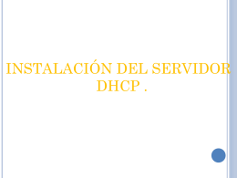 Inicio del Servidor DHCP - SERVICIOS DE RED E INTERNET