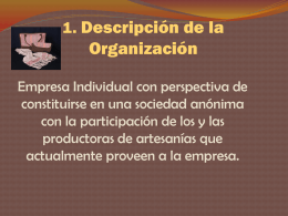 1. Descripción de la Organización