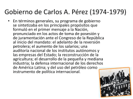 Gobierno de Carlos A. Pérez (1974