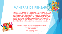 MANERAS DE PENSAR - Educación Digital p…