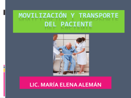 movilización y transporte del paciente
