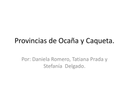 Provincias de Ocaña y Caqueta.