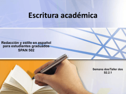 Escritura Académica SPAN 501