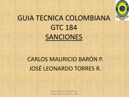GUIA TECNICA COLOMBIANA GTC 184 SANCIONES