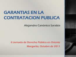 GARANTIAS EN LA CONTRATACION PUBLICA- Alejandro