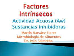 Aw y Sustancias Inhibidoras - FCQ