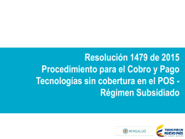 Presentación - Resolución 1479 de 2015.