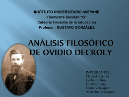 presentacion OVIDIO DECROLY