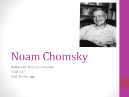 Noam Chomsky - EDUC-413