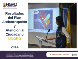 Resultados Plan anticorrupción y atención al ciudadano 2014