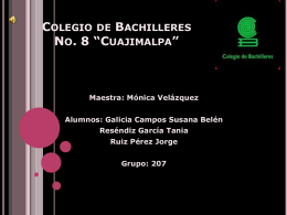 Colegio de Bachilleres No. 8 *Cuajimalpa*