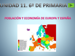 Población y economía de Europa y España. 6º