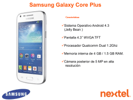 Hoja de datos Samsung Galaxy Core Plus
