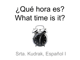 Decir la hora en español