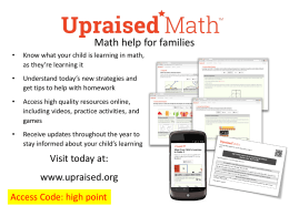 Upraised Math Math help for families