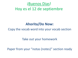 ¡Bienvenido a la clase de Español II! Señorita Morse - language-b