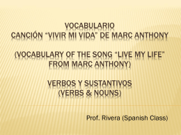 Presentacion de cancion Vivir la vida Marc Anthony