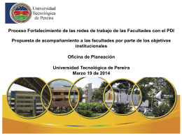 Presentación del Proceso. - Universidad Tecnológica de Pereira