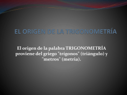 El origen de la trigonometría