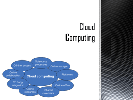 Cloud Computing Cloud Computing