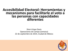 Accesibilidad Electoral: Herramientas y mecanismos para facilitarle