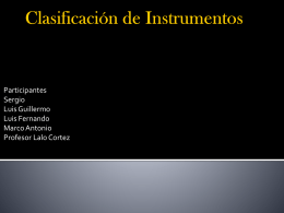 Clasificación de Instrumentos