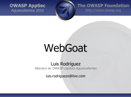 Introducción a WebGoat