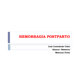 1. Hemorragia en el Embarazo - Dr. Luis Castañeda Cuba