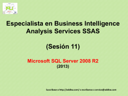 Clase BI MSQL Server2008 Analysis Services