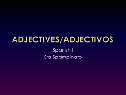 Adjectives/Adjectivos
