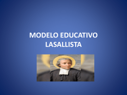 modelo educativo lasallista - COORDINACION SECUNDARIA LS