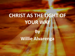 Cristo como la luz del mundo (bilingue)