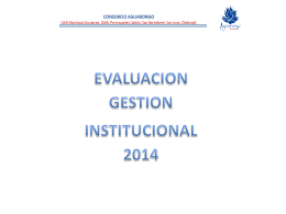 Evaluación Gestión Institucional